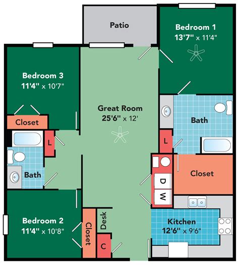 Three Bedroom Apartments in Fayetteville - Apartments Fayetteville