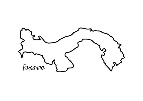 Panama Outline Map Vector Illustration Cartoondealer - vrogue.co