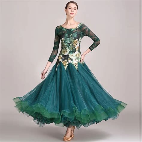 Lady Ballroom Dance Competition Dress Standard Modern Dance Costume ...