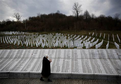 Srebrenica memorial to the 8,372 victims of Mladic genocide. Finally, may they rest in peace ...