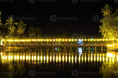 Night view of bridge decorated with lanterns 10715434 Stock Photo at ...