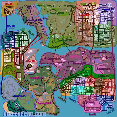 Gta Sa Neighborhoods Map