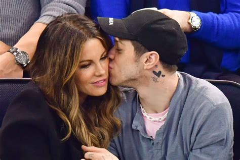 KATE BECKINSALE and Pete Davidson Kissing at NY Rangers Game 03/03/2019 ...