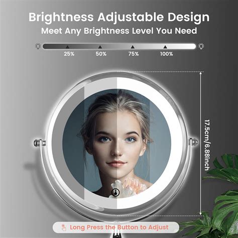 Lighted Makeup Mirror Wall Mounted Vanity Mirror with 21 LED Lights ...