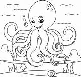 Happy Octopus coloring Page  Download Print Or Color Online For Free sketch template