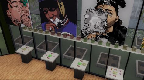 Q. - Modern Weed Dispensary - Sims 4 CC