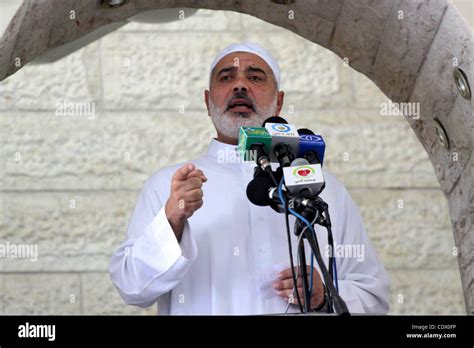 Palestinian Prime Minister in Gaza Strip, Ismail Haniya attends Friday ...