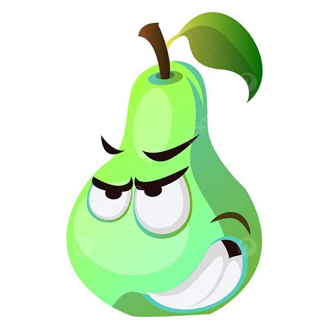 Pear Cartoon Clipart Vector, Angry Pear Cartoon Face Illustration ...