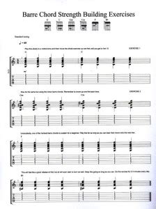 Barre Chord Exercises – Tab - LearnGuitarInLondon.com - Drue James