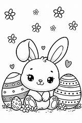 Easter bunny coloring Pages – Artofit sketch template