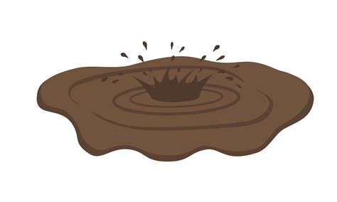 Puddle of mud with splash. Dirty brown stain 3022810 Vector Art at Vecteezy