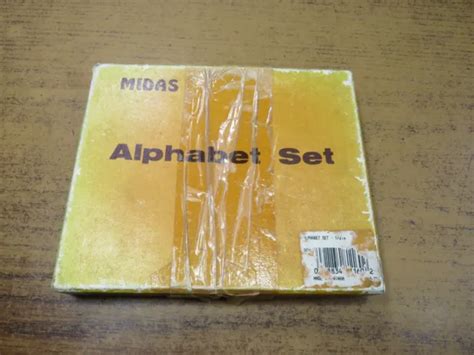 VINTAGE MIDAS ALPHABET Set 8130 Leather Stamps Tools 1/2" W/ Original Box $49.99 - PicClick