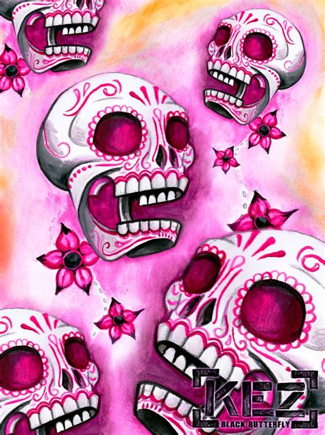 🔥 Download Pink Sugar Skull Wallpaper Skulls By Feardakez by @samanthawhite | Girly Skull ...