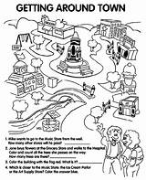 Getting Around Town Coloring Page  Crayolacom sketch template