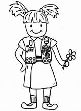 Brownie Scouting Girl Coloring Pages  Best Place To Color sketch template