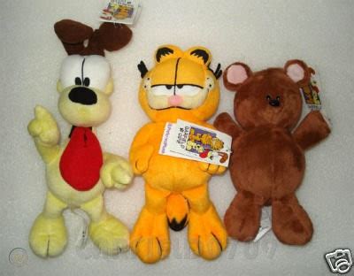 Lot of 3 Garfield Odie Pooky Plush Doll Stuff Toy New | #57585099