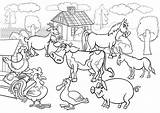 Animais De fazenda Desenhos Animados Para colorir Livro  Vetor Premium sketch template