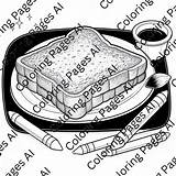 French Toast Coloring Page  Coloring Pages AI sketch template