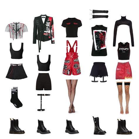 Red Black concept elegant stage outfit performance outfit | Girl outfits, Stage outfits ...