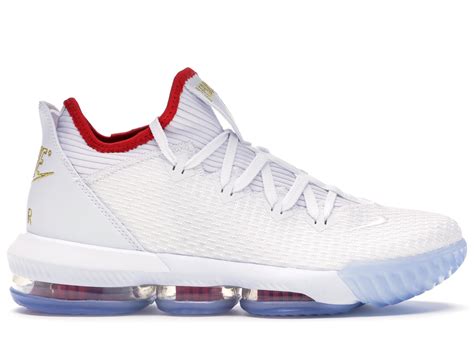 Nike Lebron 16 Low Draft Day in White/Black-University Red-Metal (White) for Men - Lyst