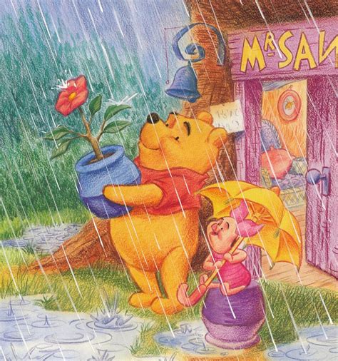 Winnie the pooh -- Rain | Gấu pooh, Gấu