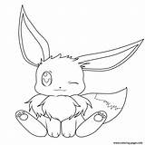 Baby Eevee Pokemon Coloring Page Printable sketch template