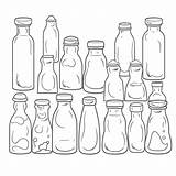 Milk Bottles Outline Vector And Design Template Coloring Sketch Drawing  sketch template