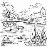 Free Pond Coloring Pages Download Png Images  sketch template