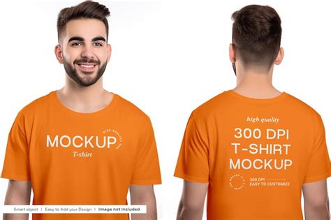 Premium PSD | Front back t shirt mockup psd