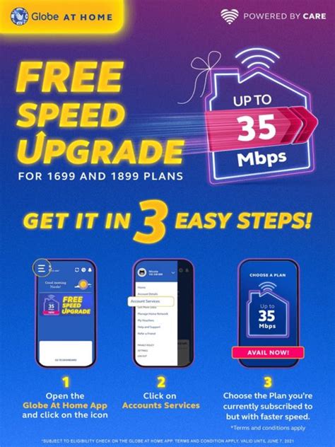 Globe At Home Plan 1699 and 1899 subscribers to receive permanent speed ...