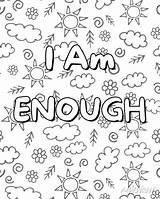 Positive Affirmations Free Printable Coloring Pages sketch template