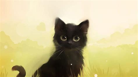 Cute animated black cat - . Cat drawing, Cat art, Cat phone, Cat ...