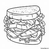 Sandwich Coloring Page  Pagescom sketch template