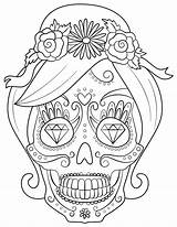 Sugar Skull Woman Coloring Page  Free Printable Pages For Kids sketch template