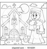 Coloring Nun Catholic Para Kids Pages Colorear Heart Crafts Mary Lady  sketch template