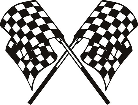 Crossed Checkered Flags Clip Art - ClipArt Best