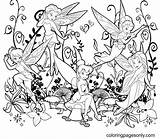 Tinkerbell With Disney Fairy Coloring Pages  Free Printable sketch template