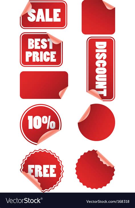 Price labels Royalty Free Vector Image - VectorStock