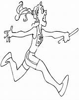 Running Coloring Pages Jogging People Marathon Drawing Race Kids Color  sketch template
