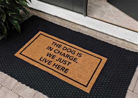 Dog in Charge Doormat Natural | Urban Barn