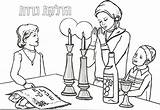 Shabbat Coloring Pages Jewish Kids Crafts Shalom Colouring Hebrew  sketch template