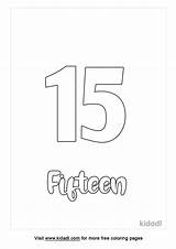 Number 15 Coloring Page sketch template