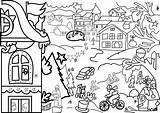 Activity Village Picture Coloring Page  Wecoloringpagecom sketch template
