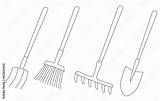 Gardening Tools Coloring Pages sketch template