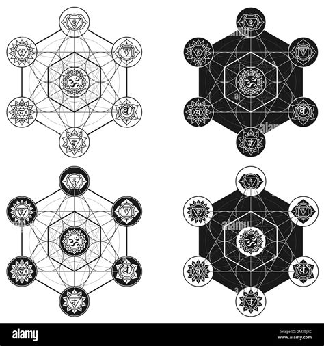 Vektor-Design von metatron Symbol, heilige Geometrie, geometrische ...