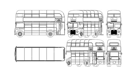 Premium Vector | A drawing of a double decker bus with the number 2 on ...