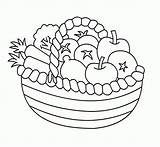 Coloring Pages Of Fruit Basket  Home sketch template