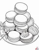 Macaron coloring Page  Free Download Kleurplaat123 In 2024 sketch template