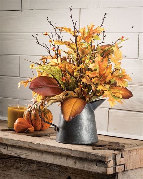 Buy Golden Oak & Autumn Magnolia Silk Foliage Arrangement at Petals/OfficeScapesDirect | Fall ...