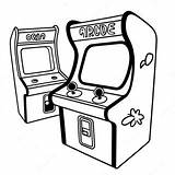 80s Retro Arcade Coloring Page 3000 2388 sketch template